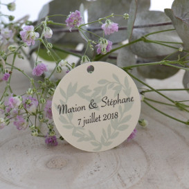 étiquette mariage champêtre, Provence, papier ivoire